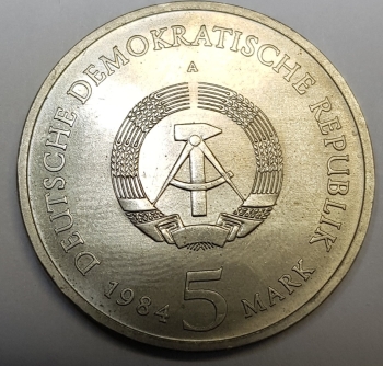 5 Mark 1984 Leipzig Alte Rathaus