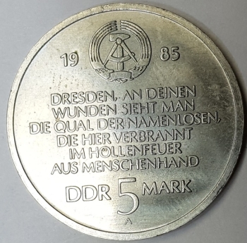 5 Mark 1985 Dresden Frauenkirche