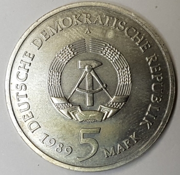 5 Mark 1989 Muehlhausen Marienkirche