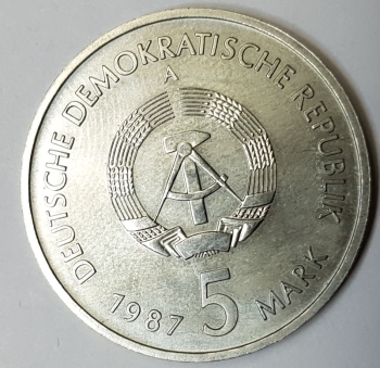 5 Mark 1987 Berlin Nikolai Viertel