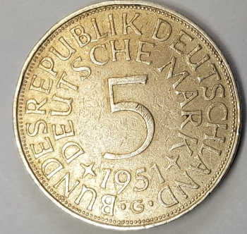 5 D-Mark 1951 G