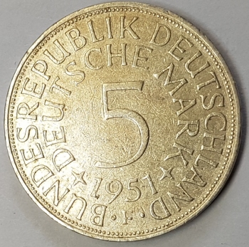 5 D-Mark 1951 F