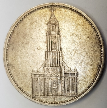 Jäger 0357 - 5 Reichsmark 1935 J Garnisonskirche Potsdam silver coin