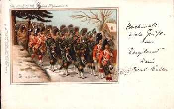Band Gordon Highlanders Bagpiper Music Artist Card Payne o 14.2.1901