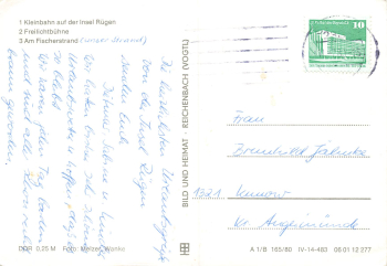 18586 Sellin Ruegen Local railroad Stage o 1980