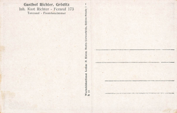 01609 Groeditz Kriegerdenkmal mit Kirche Gasthof Richter