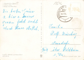 18546 Sassnitz Rügen Mehrbildkarte Fährschiff o 1970