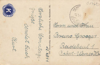01744 Hennersdorf Dippoldiswalde Heymanns Gastwirtschaft o 1944