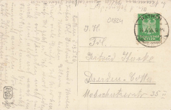 01824 Ober Rathen with Elbe ferry, Saxon Switzerland, 1928