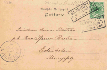 01768 Glashuette, Saxony: Watchmaking School, Lange Drugstore, Monument (c. 1898)