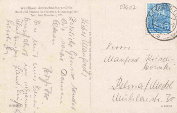 Eisenberg Thüringen Amtsschreibersmühle o 1959