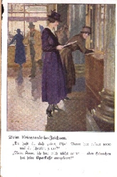 When drawing a war loan artist card Wennerberg B. W. * ca. 1915