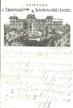 Chemnitz Zimmermannsche Naturheilanstalt *ca. 1900