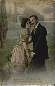 Kiss lovers embossed card o 30.5.1913