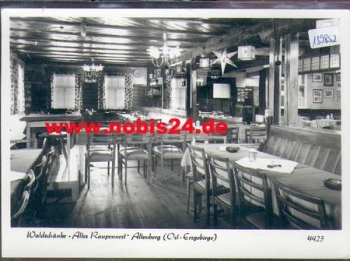 01773 Altenberg Waldschanke Altes Raupennest Innenraum o 2.3.1970