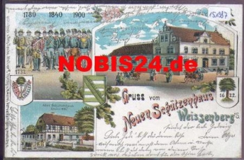 02627 Weißenberg New Schützenhaus Litho from 06/27/1903