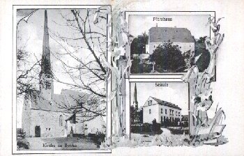 04603 Bocka Windischleuba Schule Pfarrhaus Kirche * ca. 1930