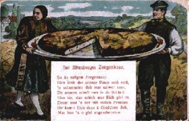 04600 Altenburg, Altenborger Zeegenkase, cake, traditional costume, * approx. 1920