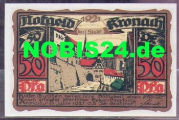 96317 Kronach city emergency money 50 pfennigs 1921