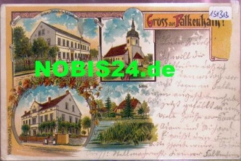 04808 Falkenhain bei Wurzen Farblitho o 26.8.1901