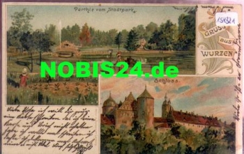 04808 Wurzen Farblitho, gebr. ca. 1900