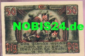 96515 Sonneberg Städtenotgeld Wert 50 Pfennige  Teufel 1922