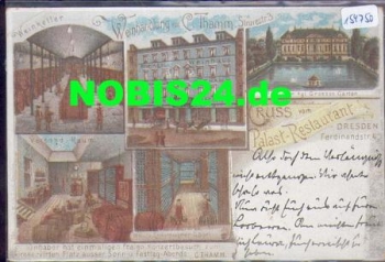 Dresden Palace Restaurant Chromolithograph Ferdinandstrasse o 1898