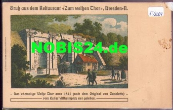 Dresden Obergraben 19 Restaurant "Zum Weissen Thor" *ca. 1900