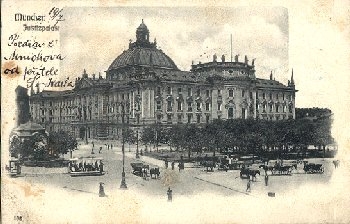 Munich, Palace of Justice, tram o July 19, 1904