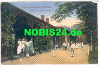 01619 Zeithain, Truppenübungsplatz, Kantinen im Infanterie-Lager o 5.5.1916