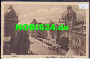 Bucharest Postal Savings Bank and Agricola Palace o 26.3.1917