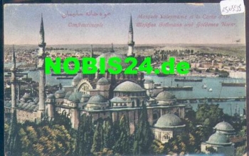 Konstantinople, Moschee Golimans und Goldenes Horn, gebr. 5.5.1918