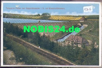 01744 Dippoldiswalde, Talsperre Malter mit Elektrizitätswerk *ca. 1925