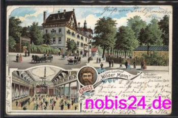 Trachenberge Dresden Litho Gasthaus  o 5.8.1901
