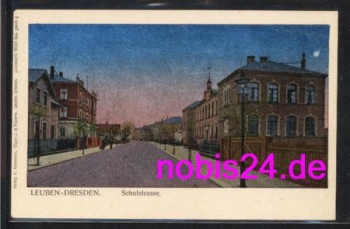 Leuben Dresden Schule Schulstrasse Lunakarte16193 * um 1910