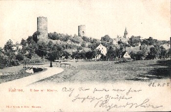 04655 Kohren Ruine mit Kirche o ca. 15.6.1903
