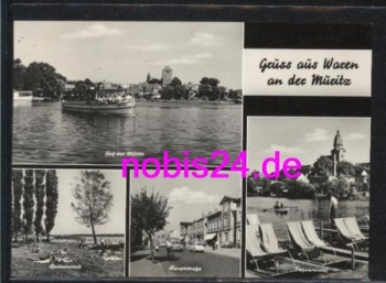 17192 Waren Dampfer Kirche Autos o ca.1967