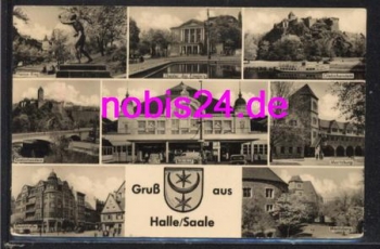 Halle Saale Bahnhof Geiststrasse Burg o ca.1958