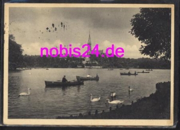 Chemnitz Schlossteich mit Kirche o 8.8.1935