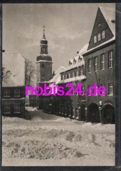 09429 Wolkenstein Kirche im Winter o 31.12.1962
