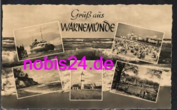 Warnemuende ferry lighthouse o 11.8.1960