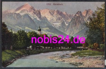 82467 Garmisch  Kirche am Flussbett o 13.8.1923