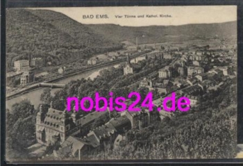 56130 Bad Ems Vier Türme und Kirche o 19.10.1910