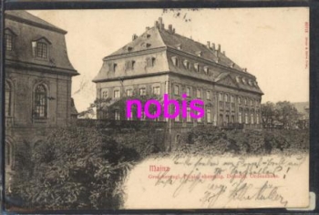 Mainz Grossherzogl. Palais Bahnpoststempel Zug 75 o 3.4.1904