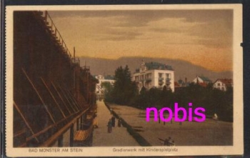 55583 Bad Muenster Gradierwerk Spielplatz *ca.1920