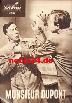 Monsieur Dupont, Progress Film Programm 31/62, French film Dany Carrel, Raymond Bussiéres