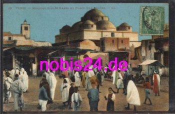 Tunis  Mosquee Sidi M Harez Et Plaze o ca.1925