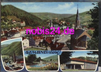 54673 Gemund Eifel Stadthalle Kirche *ca.1975