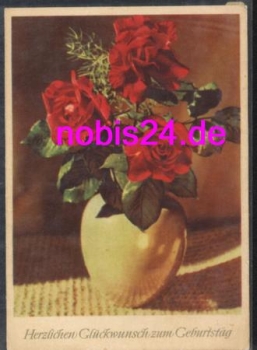 Flowers - roses in vase birthday o 11/16/1956