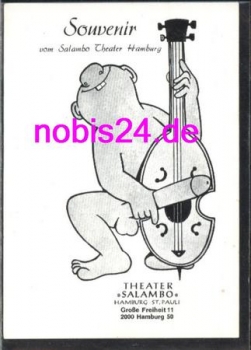 Erotica joke card Hamburg * around 1975